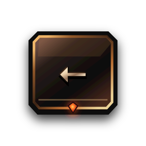 Left arrow key input glyph