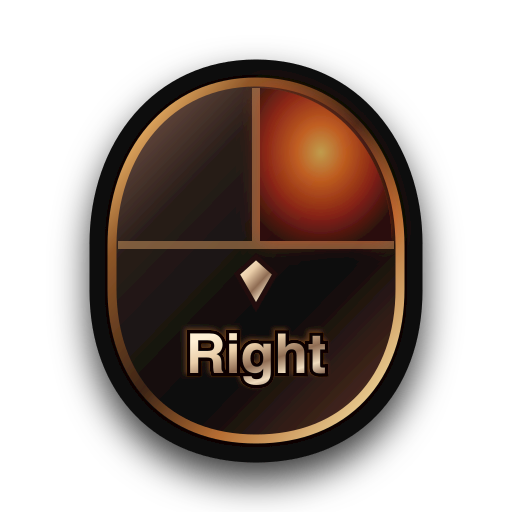 Right mouse button input glyph