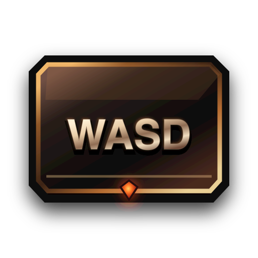 W A S D keys input glyph